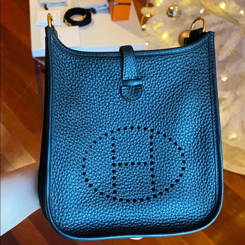 Hermès Evelyne 16 Bag (mini/TPM) Black and GHW